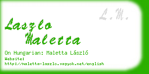 laszlo maletta business card