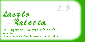 laszlo maletta business card